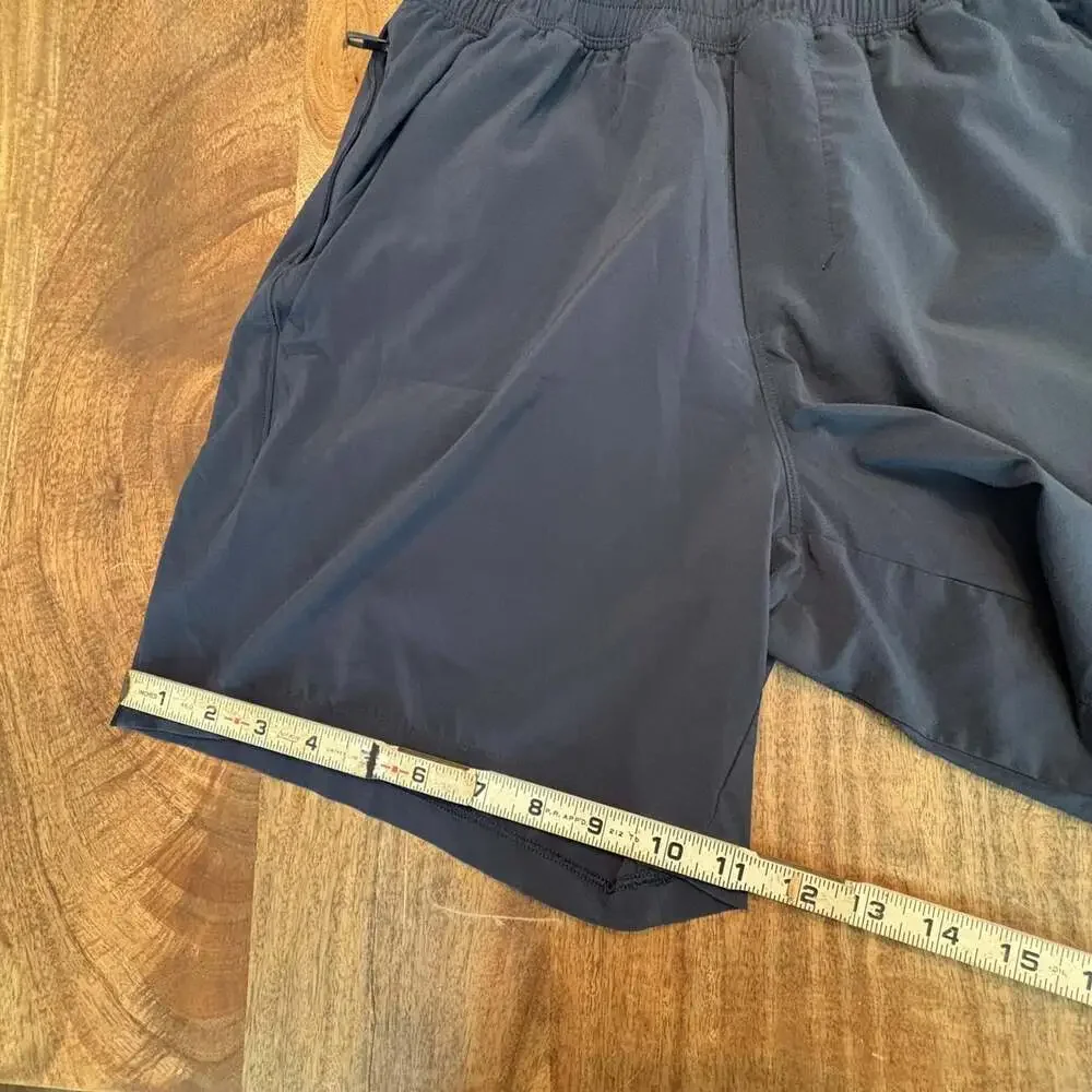 Lululemon Shorts Mens Medium Blue 7 Inch Inseam Athletic Drawstring Pockets